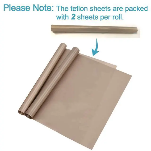 Alt view image 3 of 5 - Pack Teflon Sheet for Heat Press Transfer Sheet Non Stick 12''x16'' Heat Press Transfer Paper Heat Resistant Craft Mat