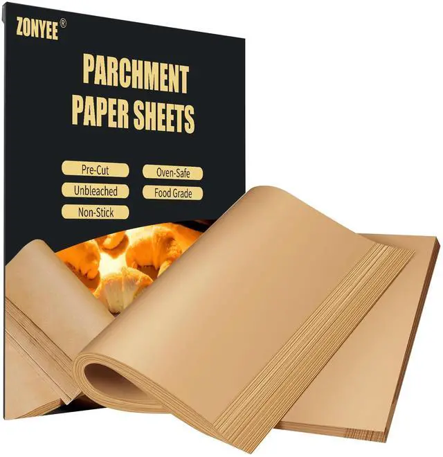 Main image of Parchment Paper Baking Sheets for Breville Smart Oven Air Fryer Pro BOV900BSS, 9x13 Inch Non-Stick Precut Baking Parchment for Air Fryer Steaming Bread Cup Cake Cookie and More