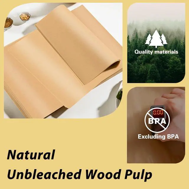 Alt view image 2 of 7 - Parchment Paper Baking Sheets for Breville Smart Oven Air Fryer Pro BOV900BSS, 9x13 Inch Non-Stick Precut Baking Parchment for Air Fryer Steaming Bread Cup Cake Cookie and More