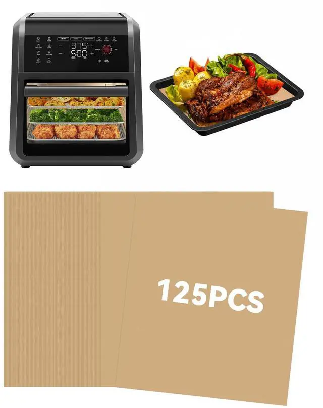 Main image of 125PCs Air Fryer Parchment Paper Liners Compatible with Chefman 12-Quart