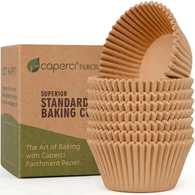 Main image of Unbleached Parchment Cupcake Liners 225pcs - Standard Paper Muffin Liners Cups for Baking, Cupcake Wrappers with Excellent Greaseproof, Non-Stick & Non-Slip, Food Grade (Natural)