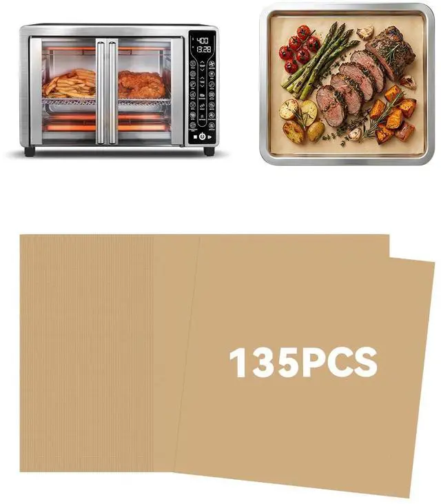Main image of 135PCs Paper Liners Compatible with Gourmia French Door Air Fryer 25 Qt