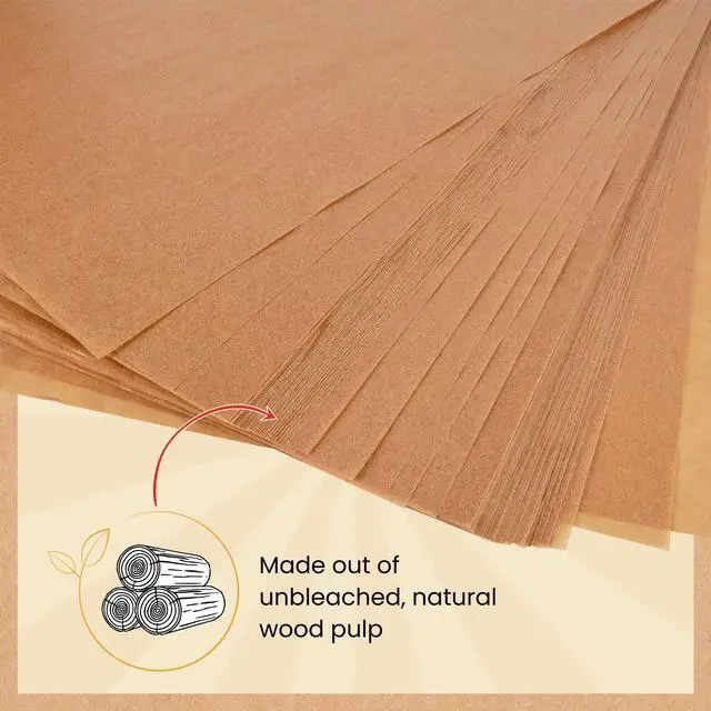 Alt view image 2 of 6 - Hamburger Patty Paper Squares 5"x5", 300Pcs Parchment Paper Sheets | Silicone Coated & Unbleached Pastry Paper Ideal for Baking, Wrapping, Freezing, Non-Toxic Oven Friendly