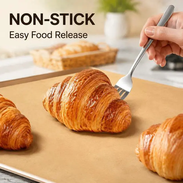 Alt view image 5 of 7 - Parchment Paper Sheets 480 PCS, 12 x 16 Inch Pre Cut Non Stick Unbleached Half Parchment Paper for Baking, Sheet Pan Liners, Baking Paper Sheets, Oven and Air Fryer Use
