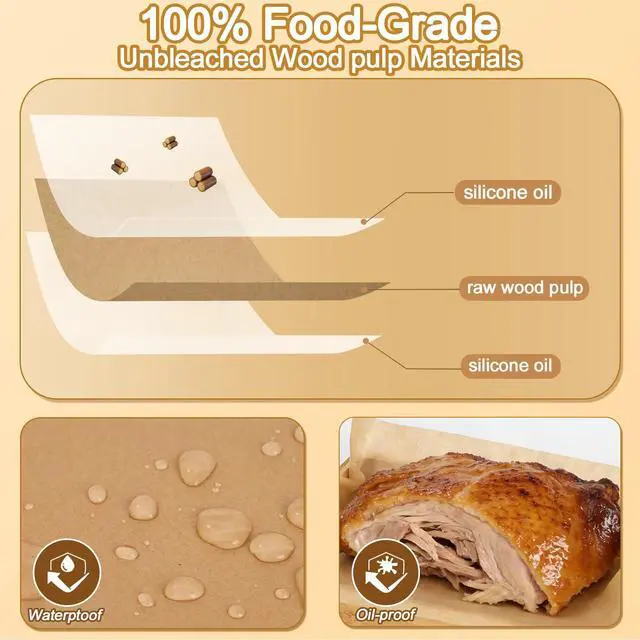 Alt view image 3 of 7 - 360 Pcs Parchment Paper Sheets, Non-Stick, Pre-cut (12x16 Inch)
