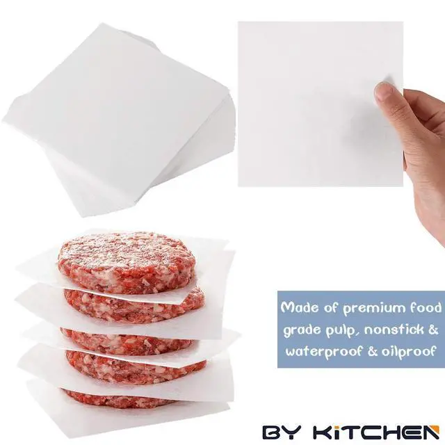 Alt view image 4 of 7 - Burger Patty Paper, 5.5 x 5.5in, Set of 300, Patty Paper Squares, Baking Parchment Squares/Hamburger Patty Papers for Separating Burger, Cookies and More
