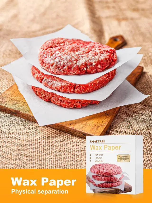 Alt view image 3 of 7 - 6 x 6 Inches Wax Paper for Food, 1000 Pcs Non-Stick Hamburger Patty Paper, Square Sandwich Separators Wrapping Paper, for Lunch, Restaurants, Barbecues, Picnics, Parties, White