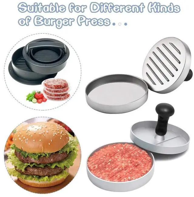 Alt view image 3 of 7 - Hamburger Patty Paper Round 5.5 Inch, Set of 200, Non Stick Patty Paper Sheets for Burger Press, Patty Serperate and Cake Baking(4.5/6/7/8/9/10/12inch Available)