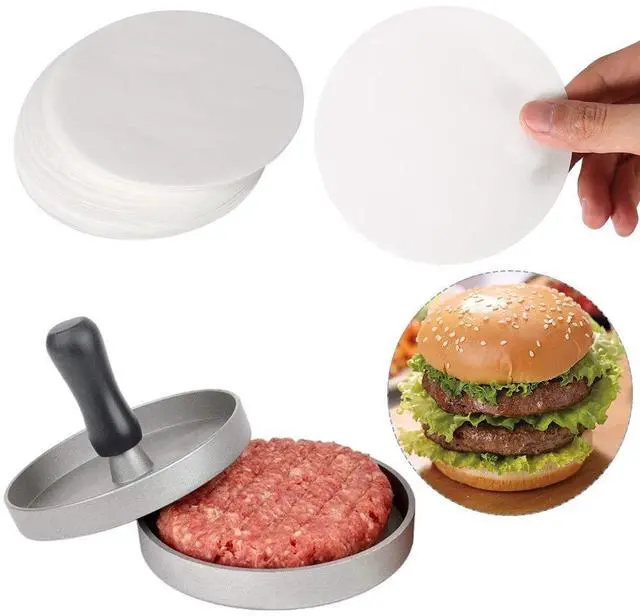 Alt view image 6 of 7 - Hamburger Patty Paper Round 5.5 Inch, Set of 200, Non Stick Patty Paper Sheets for Burger Press, Patty Serperate and Cake Baking(4.5/6/7/8/9/10/12inch Available)