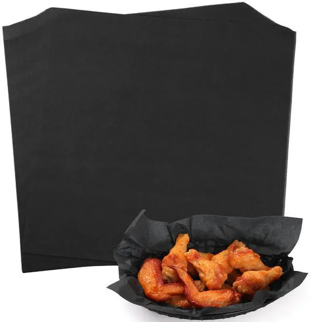Main image of Day Parchment Paper for Food Wrapping, 100 Sheets 12 * 12 Inch Food Basket Liners for French Fries, Sandwiches, Burgers, 2026 Deli Wrap Baking Parchment Sheet Black