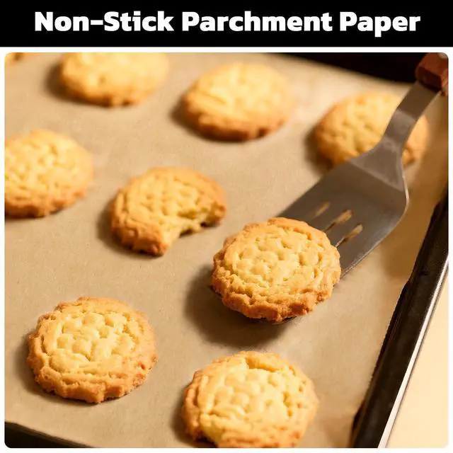 Alt view image 5 of 7 - Parchment Paper Sheets for Baking, 200pcs 10x14 Inch Unbleached Precut Nonstick Heavy Duty Natural Parchment Baking Paper Sheets for Air Fryer Cooking, Grilling, Frying and Steaming