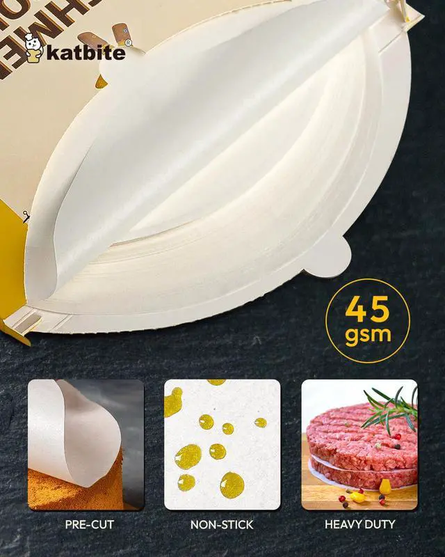 Alt view image 3 of 6 - Inch Parchment Paper Rounds, 200Pcs Cake Parchment Circles, Heavy Duty & Non-stick for Cake Baking, Air Fryer Liners, Tortilla Press