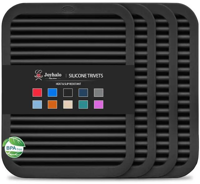 Main image of 4 Pack Square Silicone Trivets