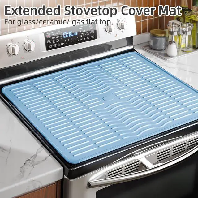 Alt view image 2 of 7 - Stove Top Cover for Electric Stove Glass Ceramic Flat Cooktop - XL Thicken 30 * 21 In Heat-Resistant Oven Induction Protector Extra Large Dish Drying Mat Bar Pad for Kitchen Countertop Range Covers