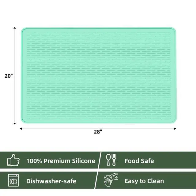 Alt view image 4 of 7 - Stove top Cover for Electric Stove - Silicone Stove Mat for Glass Top Stove, Range Covers for Electric Stove, Aqua, 28"x20" (Standard)