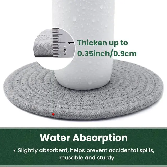 Alt view image 4 of 7 - 8 Inch Trivets for Hot Dishes, Hot Pots and Pans, Thick Heat Resistant Large Coaster for Kitchen, Hot Pads, Kitchen Essentials, Kitchen Decor for Table & Countertop, 6 Pcs