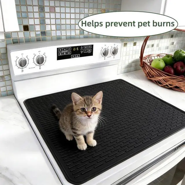 Alt view image 5 of 7 - Stove top Cover for Electric Stove - Silicone Stove Mat for Glass Top Stove, Range Covers for Electric Stove, Aqua, 28"x20" (Standard)