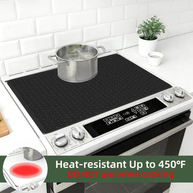 Alt view image 6 of 7 - Stove top Cover for Electric Stove - Silicone Stove Mat for Glass Top Stove, Range Covers for Electric Stove, Aqua, 28"x20" (Standard)