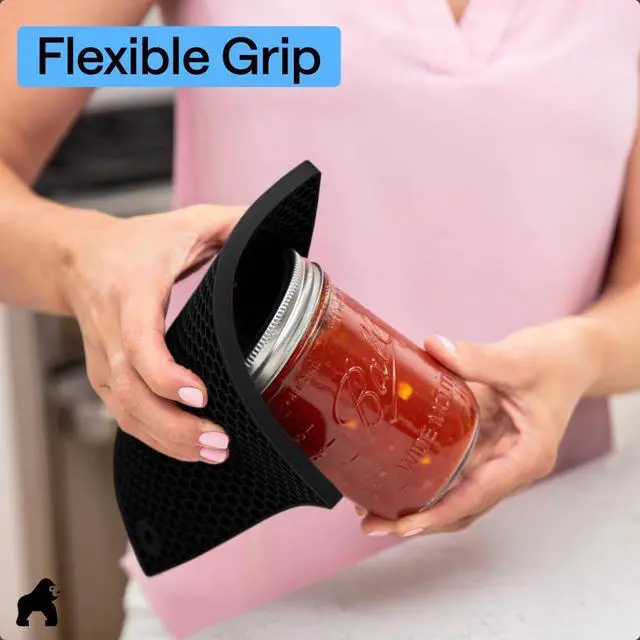 Alt view image 7 of 7 - Free Soft Silicone Oven Mitts and Pot Holders Sets of 4, Heat Resistant Waterproof Cooking Gloves, Thick Cotton Lining, Flexible Gripping for Baking Grilling, Kitchen Trivets, Black