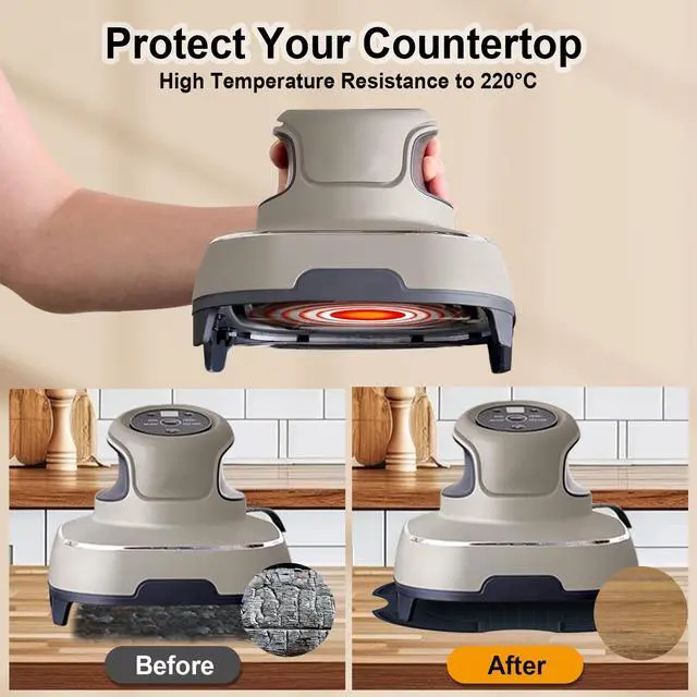 Alt view image 4 of 7 - Silicone Heat Resistant Mat for Ninja Crispi,2Pc Silicone Air Fryer Liners for Ninja Crispi 4-QT&6-Cup Container Compatible with FN101GY/FN101SG/FN101ST,Reusable Air Fryer Accessories for Ninja Crispi