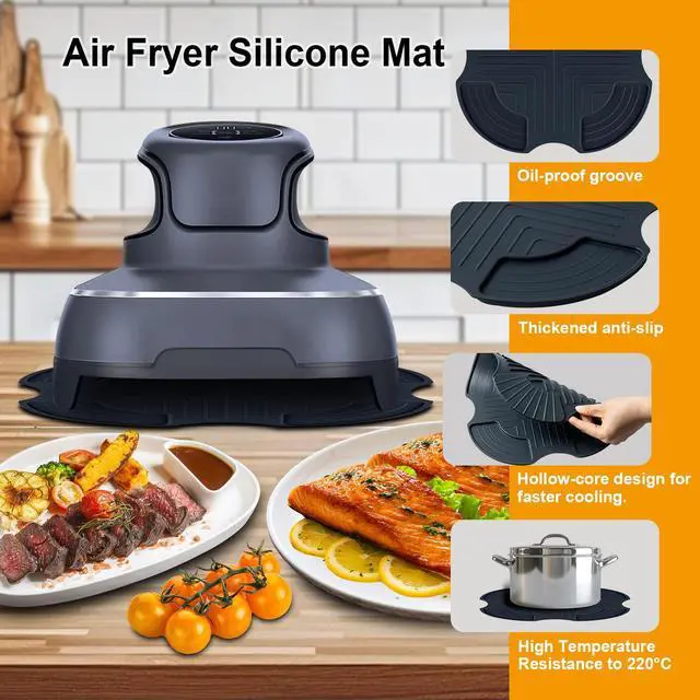 Alt view image 7 of 7 - Silicone Heat Resistant Mat for Ninja Crispi,2Pc Silicone Air Fryer Liners for Ninja Crispi 4-QT&6-Cup Container Compatible with FN101GY/FN101SG/FN101ST,Reusable Air Fryer Accessories for Ninja Crispi