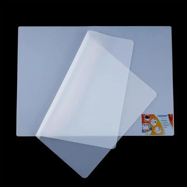 Main image of Clear Silicone Mats for Crafts: Translucent Non-Slip Heat Resistant 11.8×15.75In (2/Pack) Silicone Placemats for Jewelry Epoxy Resin Glitter Slime DIY Sheet Nail Art Countertop Protector Pad