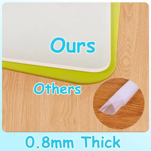 Alt view image 5 of 7 - Clear Silicone Mats for Crafts: Translucent Non-Slip Heat Resistant 11.8×15.75In (2/Pack) Silicone Placemats for Jewelry Epoxy Resin Glitter Slime DIY Sheet Nail Art Countertop Protector Pad