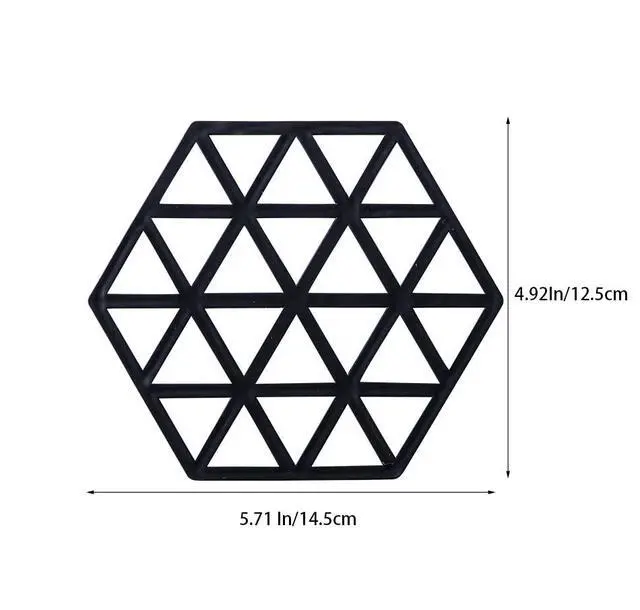 Alt view image 2 of 5 - Set of 8 Silicone Trivet Mats and Hot Pads, Trivets for Hot Dishes, Hot Pads Pot Holders, Non-Slip Silicone Mats for Kitchen Dining Table Supplies (Triangle)