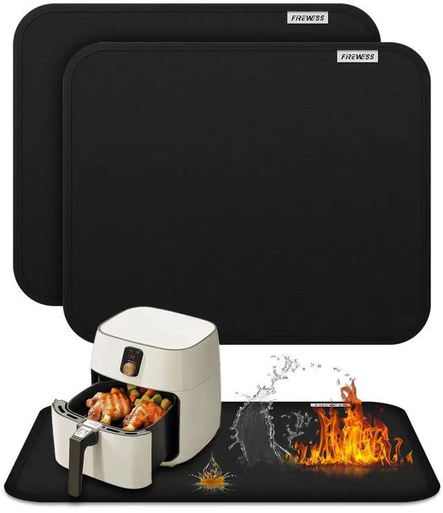 Main image of 2pack Heat Resistant Mat for Air Fryer, 15x18in Heat Resistant Mat for Countertop, Silicone Kitchen Countertop Hot Pads for Air Fryer, Deep Fryer, Oven