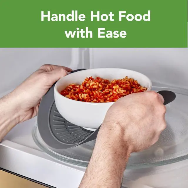 Alt view image 3 of 6 - Silicone Microwave Mats 10 & 12 Inch Set of 2 Heat Resistant Non Slip Silicone Trivet for Hot Plate Bowl Mug, Dishwasher Safe Barrier Mats with Thermal Ridges for Heating & Handling Cookware