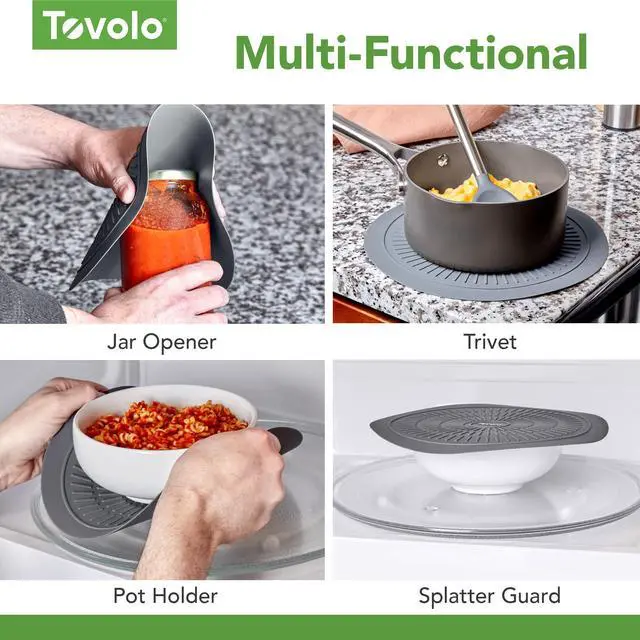 Alt view image 4 of 6 - Silicone Microwave Mats 10 & 12 Inch Set of 2 Heat Resistant Non Slip Silicone Trivet for Hot Plate Bowl Mug, Dishwasher Safe Barrier Mats with Thermal Ridges for Heating & Handling Cookware