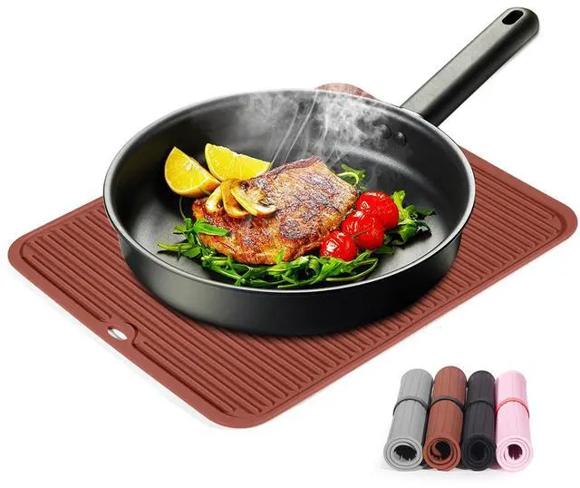Main image of Silicone Trivet Mat Extra Large Heat Resistant Non-Slip Pot Holder Multi Purpose Kitchen Hot Pad for Hot Dish Mat Utensil Drying Rack 14.2"×11 "