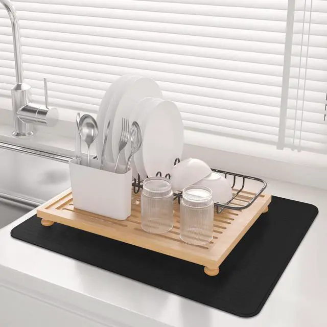 Alt view image 5 of 6 - Stove Top Cover for Electric Stove- Range Covers for Electric Stove,Silicone XXL Dish Drying Mat, Glass Cooktop Covers, Flat RV Range top Mats (Black, 28"x20")