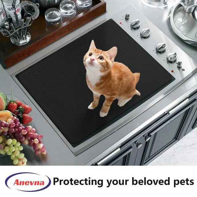 Alt view image 6 of 6 - Stove Top Cover for Electric Stove- Range Covers for Electric Stove,Silicone XXL Dish Drying Mat, Glass Cooktop Covers, Flat RV Range top Mats (Black, 28"x20")