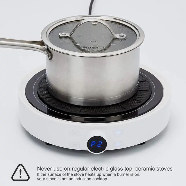 Alt view image 7 of 7 - Induction Cooktop Mat - Silicone Fiberglass Scratch Protector - for Magnetic Stove - Non Slip Pads to Prevent Pots from Sliding During Cooking_ Black (7.8inches)