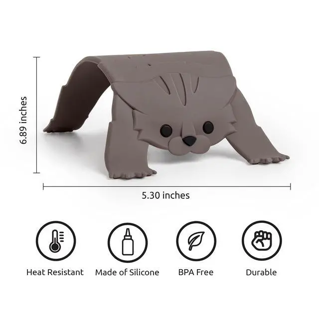 Alt view image 2 of 7 - Trivet for Kitchen Counter - Hot Pot Holder Trivet for Table - BPA Free Hot Pads for Kitchen Counter - Heat Resistant (Gray)