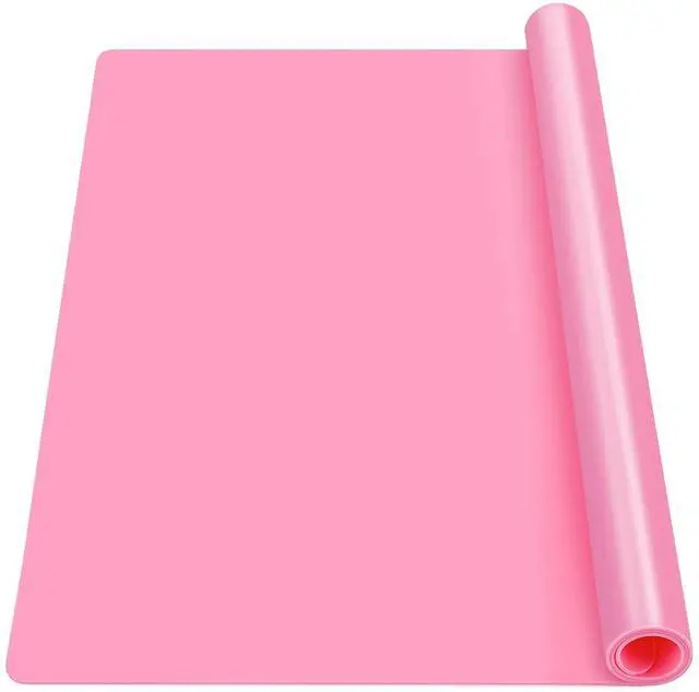 Main image of Pink Oversize Silicone Mat 27.6" x 19.7", Silicone Sheet for Crafts, Nail Arts, Painting, Epoxy Resin Jewelry Casting Mat, Countertop Protector, Table Placemat Pad, Nonstick Nonskid