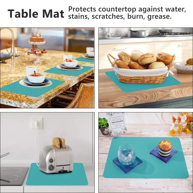 Alt view image 6 of 6 - 3PCS Silicone Sheet for Crafts, Epoxy Resin Casting Molds Mat, Multi-Purpose Counter Protector, Table Saver Pad, Placemat, Art Mat, Nonskid Nonstick, Black Green (15.7 x 11.8 inches)