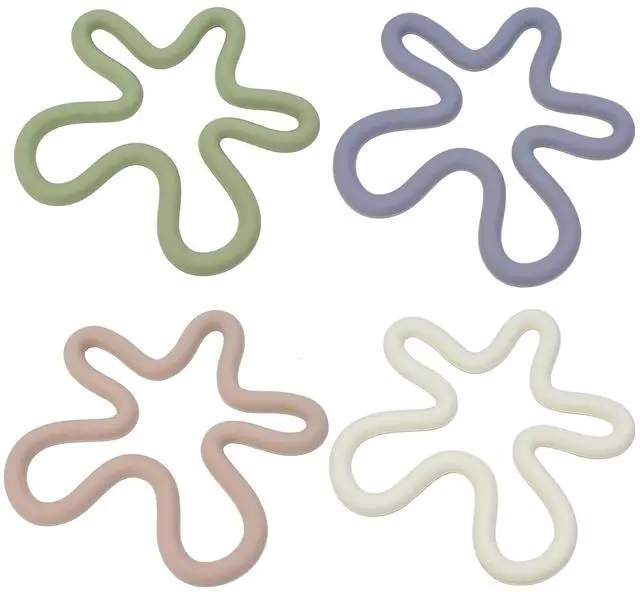 Main image of Set Silicone Trivets for Hot Dishes, Hot Pots and Pans, Flower Heat Resistant Hot Pads for Kitchen Countertop, Table, Hot Plate Mat Pot Holders Dining Counter Decor