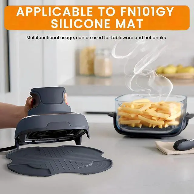 Alt view image 2 of 7 - Air Fryer Trivets Silicone for Ninja Crispi, 2 Pack Non-Slip Heatproof Pads for for Ninja Crispi Airfryer Accessories, Dishwasher Safe