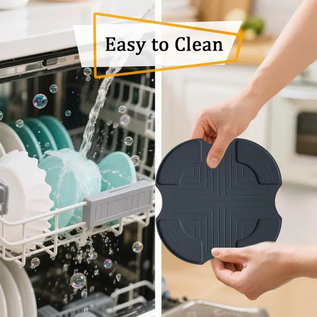 Alt view image 6 of 7 - Air Fryer Trivets Silicone for Ninja Crispi, 2 Pack Non-Slip Heatproof Pads for for Ninja Crispi Airfryer Accessories, Dishwasher Safe