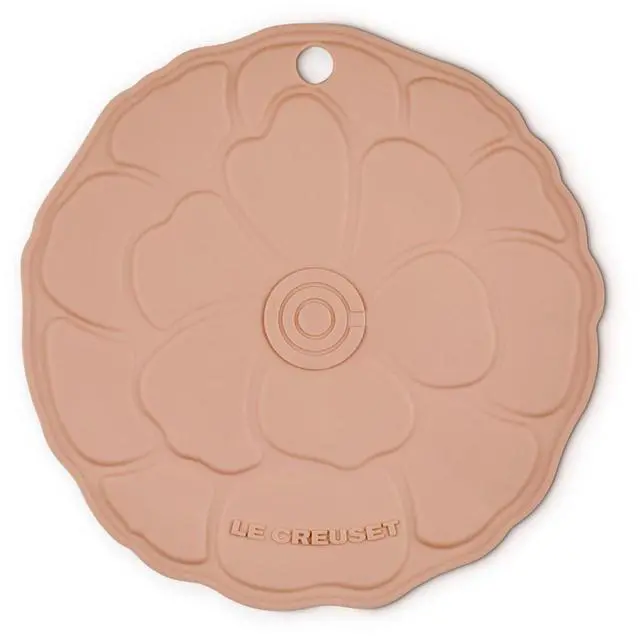 Main image of Silicone Petal Trivet, 8 inch, Peche