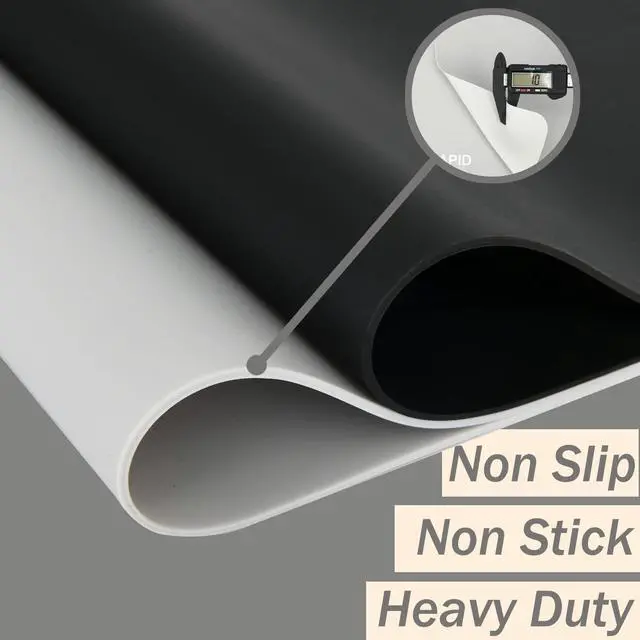Alt view image 3 of 6 - Extra Large Silicone Mat 36" x 24" Place Mats, Heat Resistant Mat for Kitchen Countertop Protector, Thick Placemats Washable Silicone Mats for Kitchen Counter Mat Dining Table Mat, Grey,