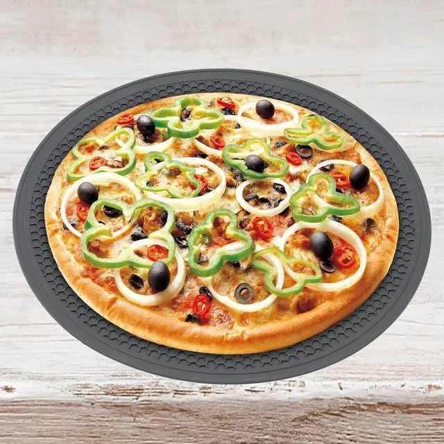 Alt view image 7 of 7 - Microwave Splatter Cover & Silicone Mat Collapsible, Vented, Reusable Food Guard and Plate Cover with Heat-Resistant Trivet for Pots, Pans, and Kitchen Counter, Black