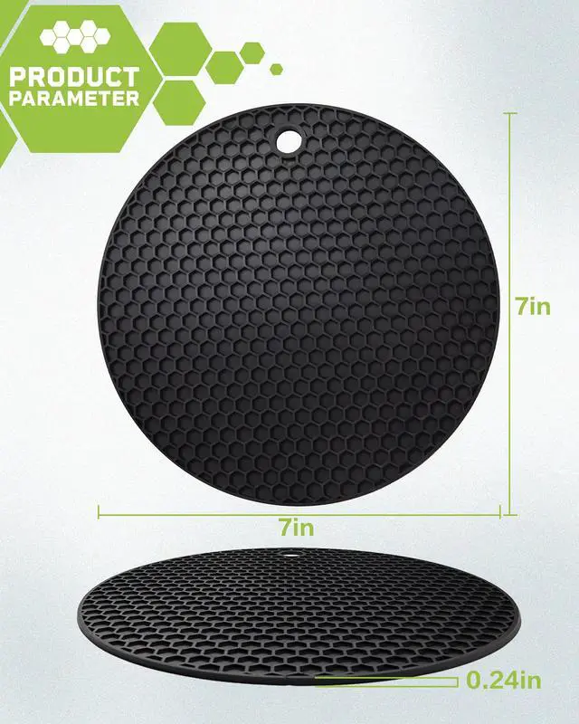 Alt view image 2 of 7 - 2pcs Silicone Mats for Kitchen Counter,Pot Holders,Trivet,Hot Pads