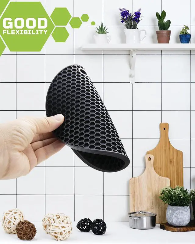 Alt view image 6 of 7 - 2pcs Silicone Mats for Kitchen Counter,Pot Holders,Trivet,Hot Pads