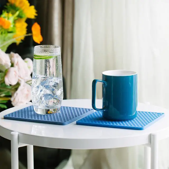 Alt view image 6 of 7 - Silicone Trivet Mats, 2 Pack, Gray Silicone Trivets for Hot Pots and Pans