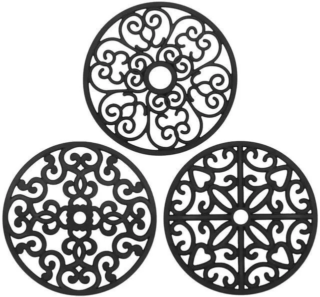 Main image of 3PCS Silicone Trivet Mat - Flexible Non-Slip Heat Resistant Modern Kitchen Teapot Trivets Set for Hot Dishes, Table, Countertop