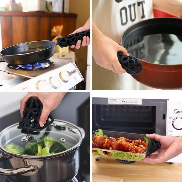 Alt view image 5 of 7 - 3PCS Silicone Trivet Mat - Flexible Non-Slip Heat Resistant Modern Kitchen Teapot Trivets Set for Hot Dishes, Table, Countertop