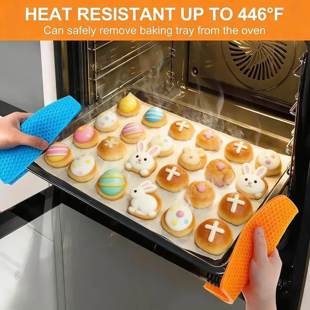 Alt view image 2 of 7 - 6 Pack Silicone Trivet Mat, Silicone Trivets for Hot Pots and Pans, Multipurpose Non-Slip & Heat Resistant Silicone Hot Pad for Kitchen Counter